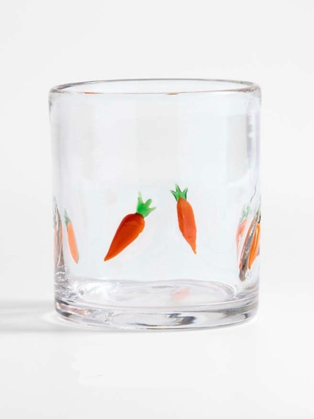 Crate&Barrel Carrot Icon 14 oz. Double Old- Fashioned Glass